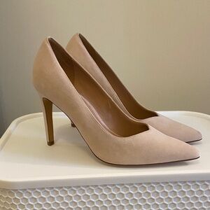 Leith Cream Suede Heels